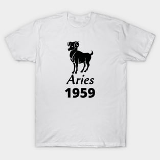 Black Aries Zodiac 1959 T-Shirt
